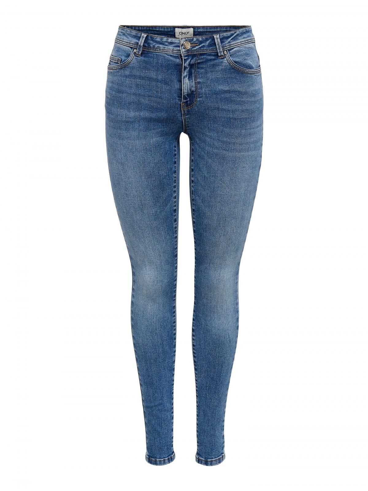 온리 데님 미드웨이스트 스키니핏 청바지 15235976_2115 BLUE / MEDIUM BLUE DENIM - 상세 이미지 3