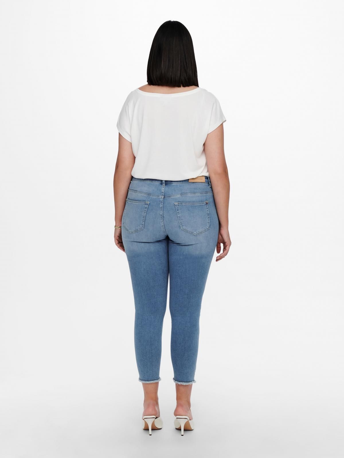 온리 플러스사이즈 데님 레귤러 스키니핏 진 15198408_2116 BLUE / LIGHT BLUE DENIM - 상세 이미지 2