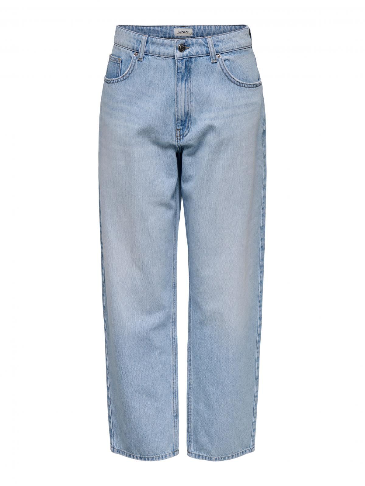 온리 데님 미드웨이스트 배기핏 청바지 15355034_2116 BLUE / LIGHT BLUE DENIM - 상세 이미지 3