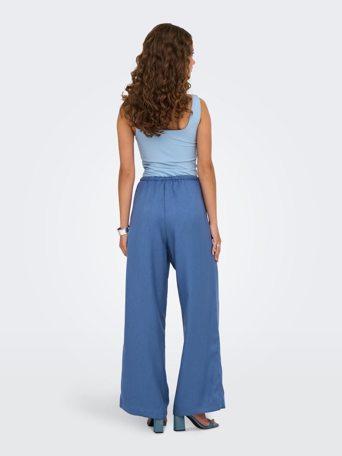 온리 와이드핏 테크니컬 슬랙스 팬츠 벨트 15344162_1259_1171773 BLUE / TRUE NAVY - 상세 이미지 2