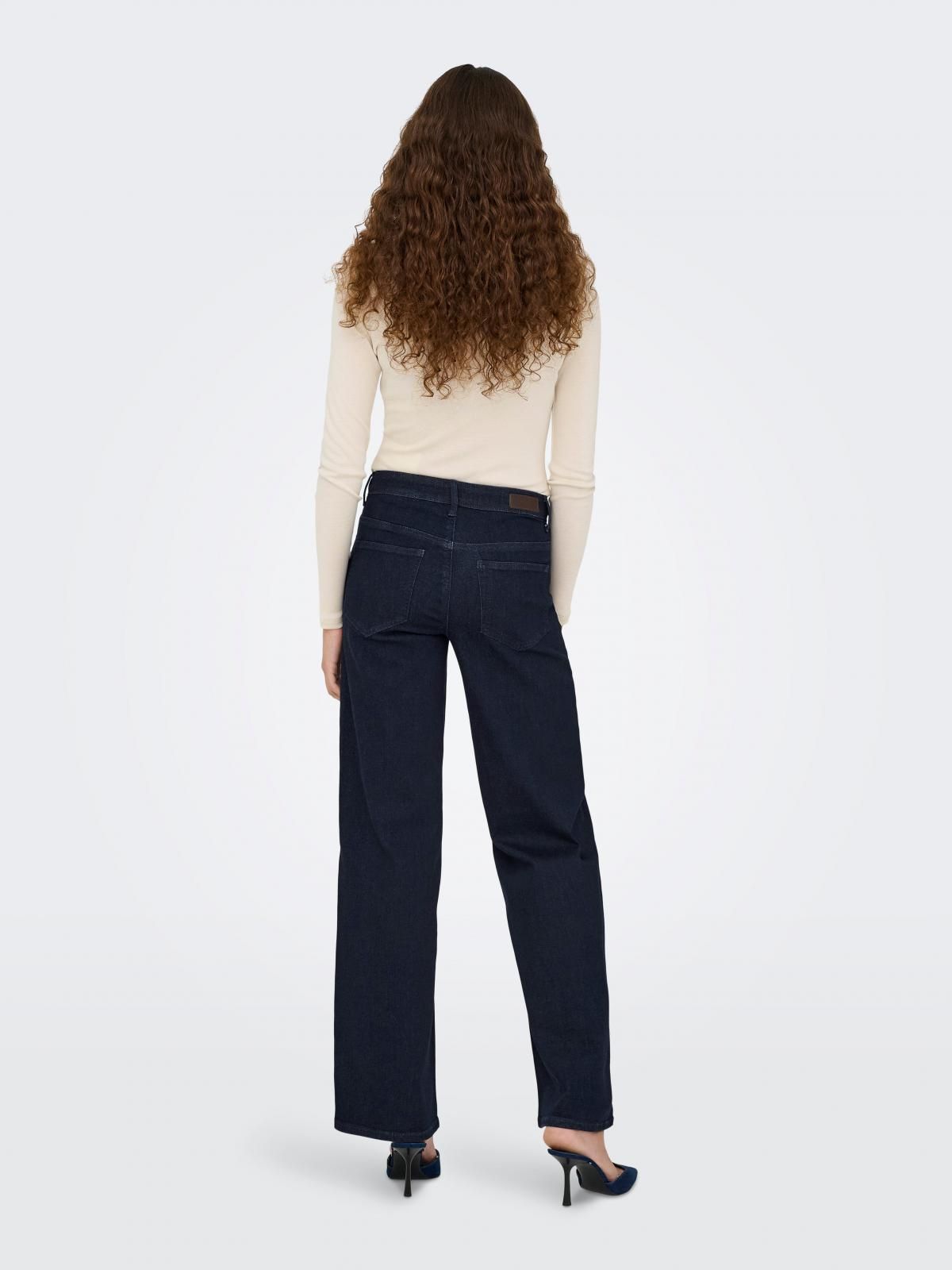 온리 하이웨이스트 데님 와이드핏 청바지 15366663_2114_1249192 BLUE / DARK BLUE DENIM - 상세 이미지 2