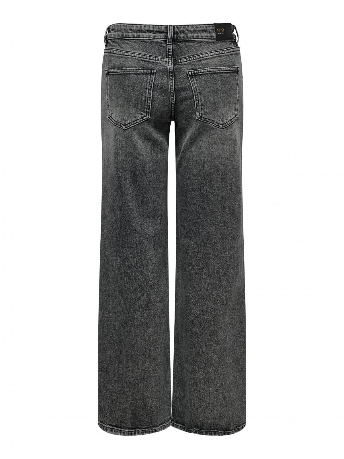 온리 트렌디 로우웨이스트 와이드핏 데님진 15338012_2104 GREY / DARK GREY DENIM - 상세 이미지 4