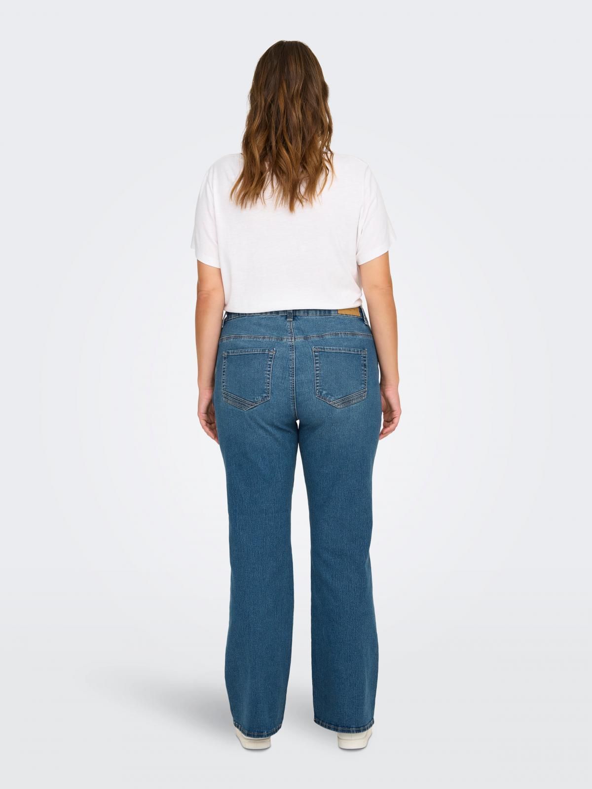 온리 하이웨이스트 플레어핏 데님 청바지 15337039_2115 BLUE / MEDIUM BLUE DENIM - 상세 이미지 2