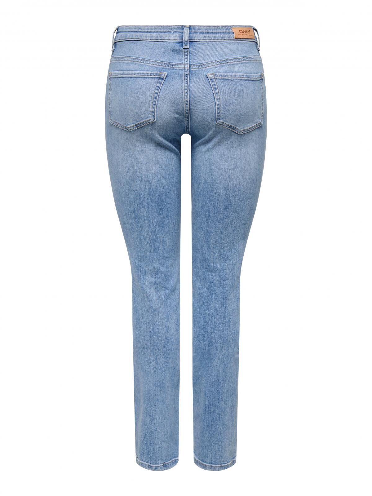 온리 미드웨이스트 슬림핏 스트레이트 청바지 15335171_2116 BLUE / LIGHT BLUE DENIM - 상세 이미지 4