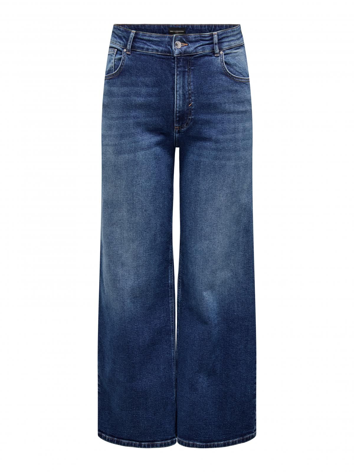 온리 빅사이즈 하이웨이스트 와이드핏 청바지 15353146_2114 BLUE / DARK BLUE DENIM - 상세 이미지 3
