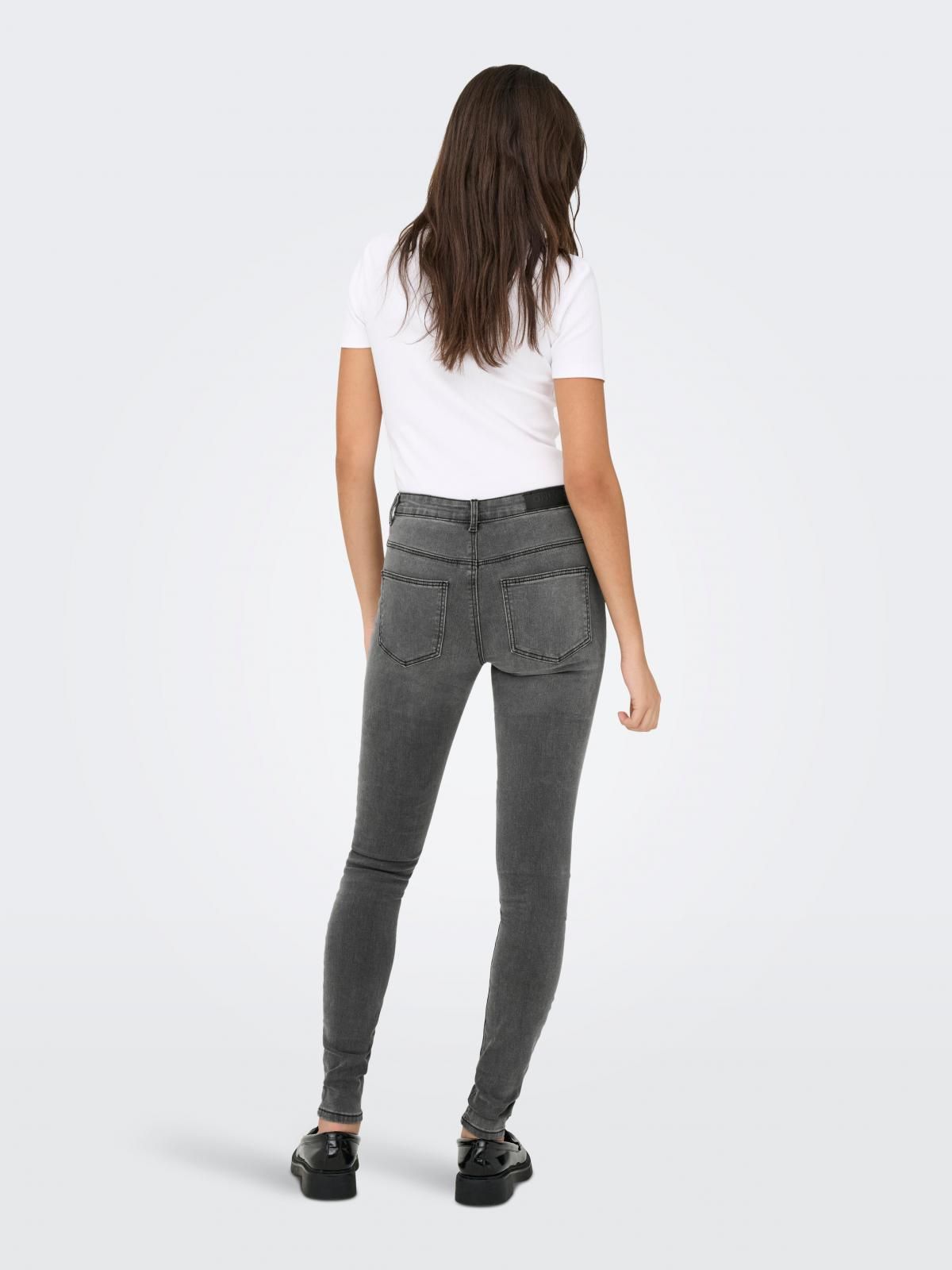 온리 테크니컬 하이웨이스트 스키니핏 데님 팬츠 15372343_3601 GREY / GREY DENIM - 상세 이미지 2