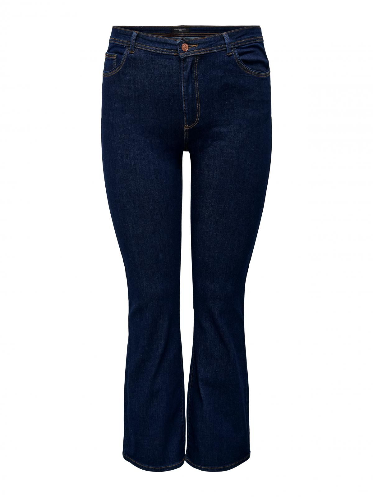 온리 하이웨이스트 플레어핏 데님 팬츠 15265434_2114 BLUE / DARK BLUE DENIM - 상세 이미지 4