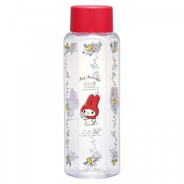 마이멜로디 플라워 육각보틀 350ml 휴대용물병 차망물통 - 상품 이미지