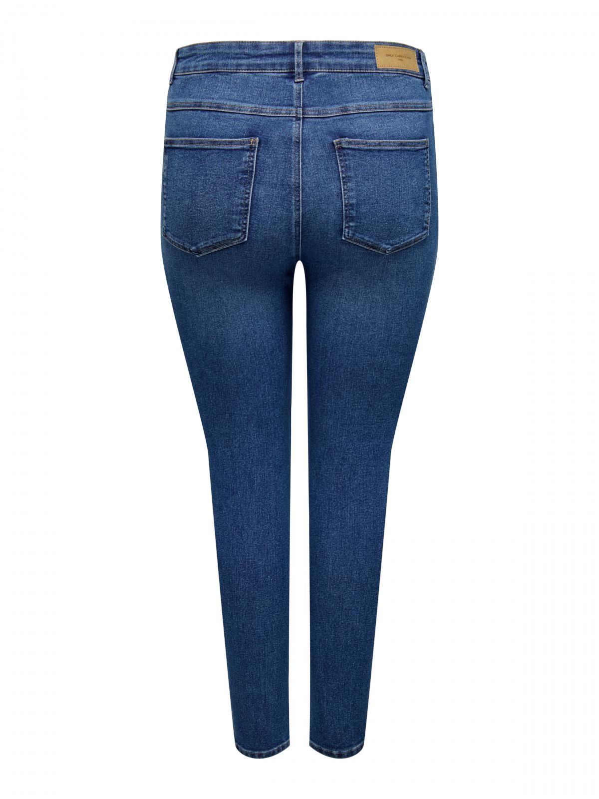 온리 플러스사이즈 하이웨이스트 스키니핏 진 15358085_2115 BLUE / MEDIUM BLUE DENIM - 상세 이미지 4