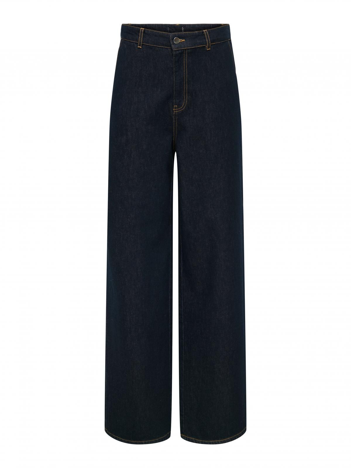 온리 하이웨이스트 데님 진청 와이드 청바지 15365733_2114 BLUE / DARK BLUE DENIM - 상품 이미지