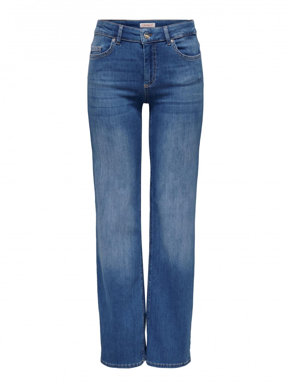 온리 미드웨이스트 스트레이트핏 데님 청바지 15330787_2115 BLUE / MEDIUM BLUE DENIM - 상세 이미지 3