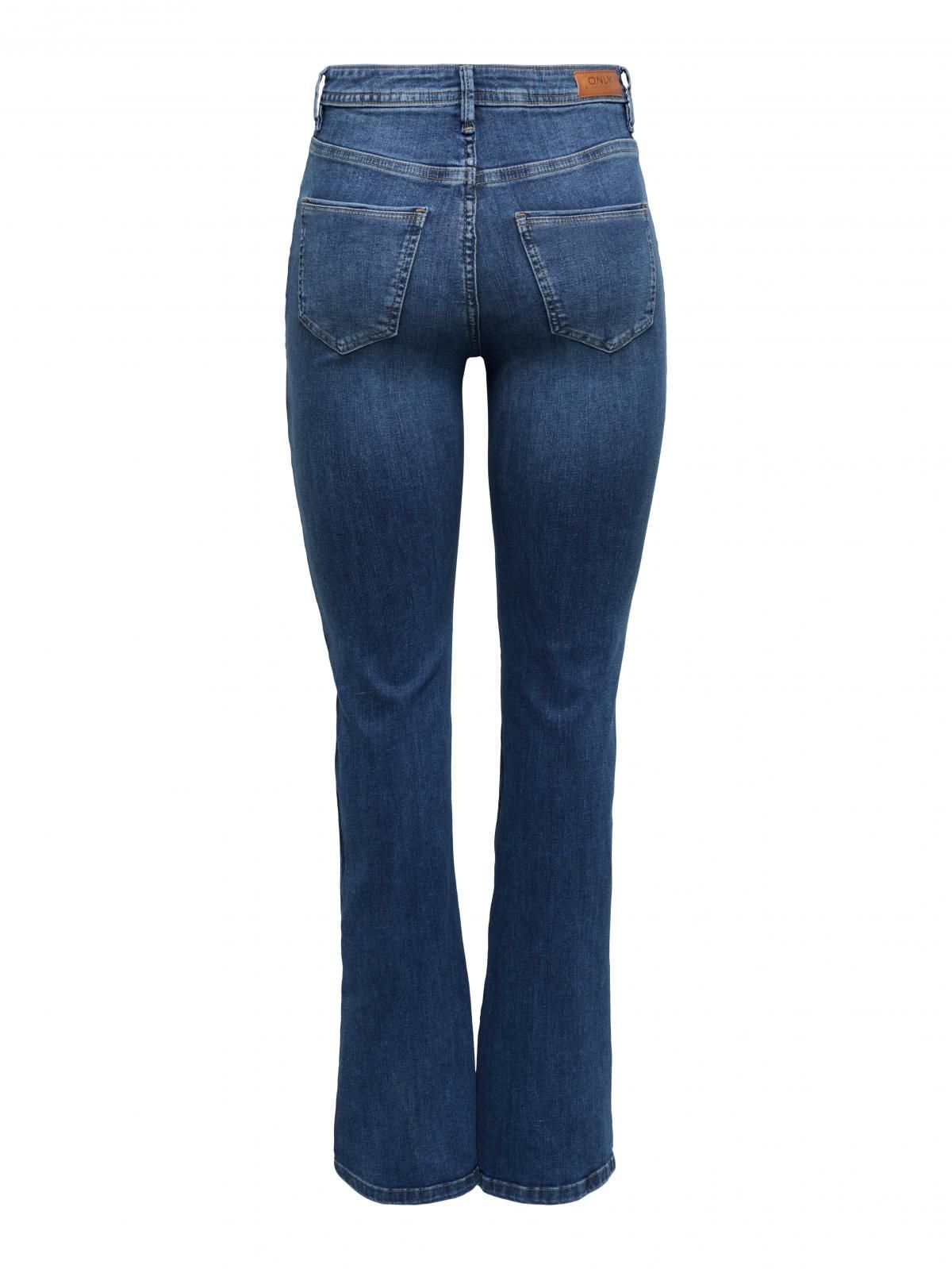 온리 하이라이즈 플레어핏 데님 부츠컷 청바지 15361593_2114 BLUE / DARK BLUE DENIM - 상세 이미지 4