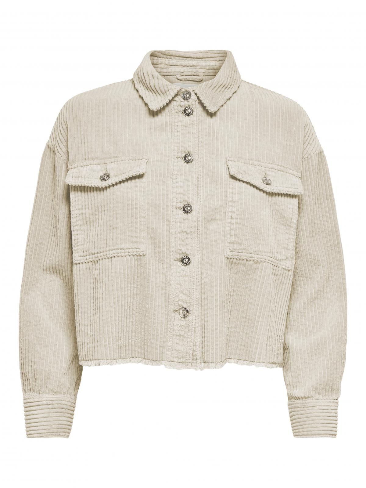 온리 크롭 트렌디 하이넥 버튼 숏 재킷 15222456_115 BEIGE / PUMICE STONE - 상세 이미지 4