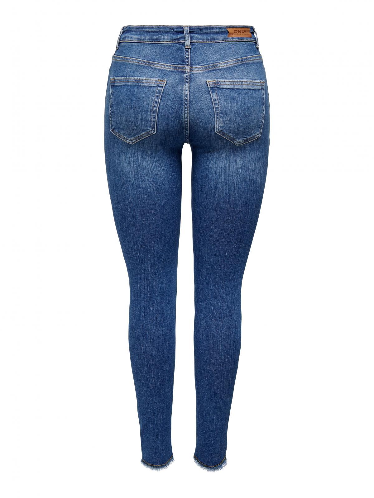 온리 슈퍼스트레치 미드웨이스트 스키니핏 진 15293282_2115 BLUE / MEDIUM BLUE DENIM - 상세 이미지 4