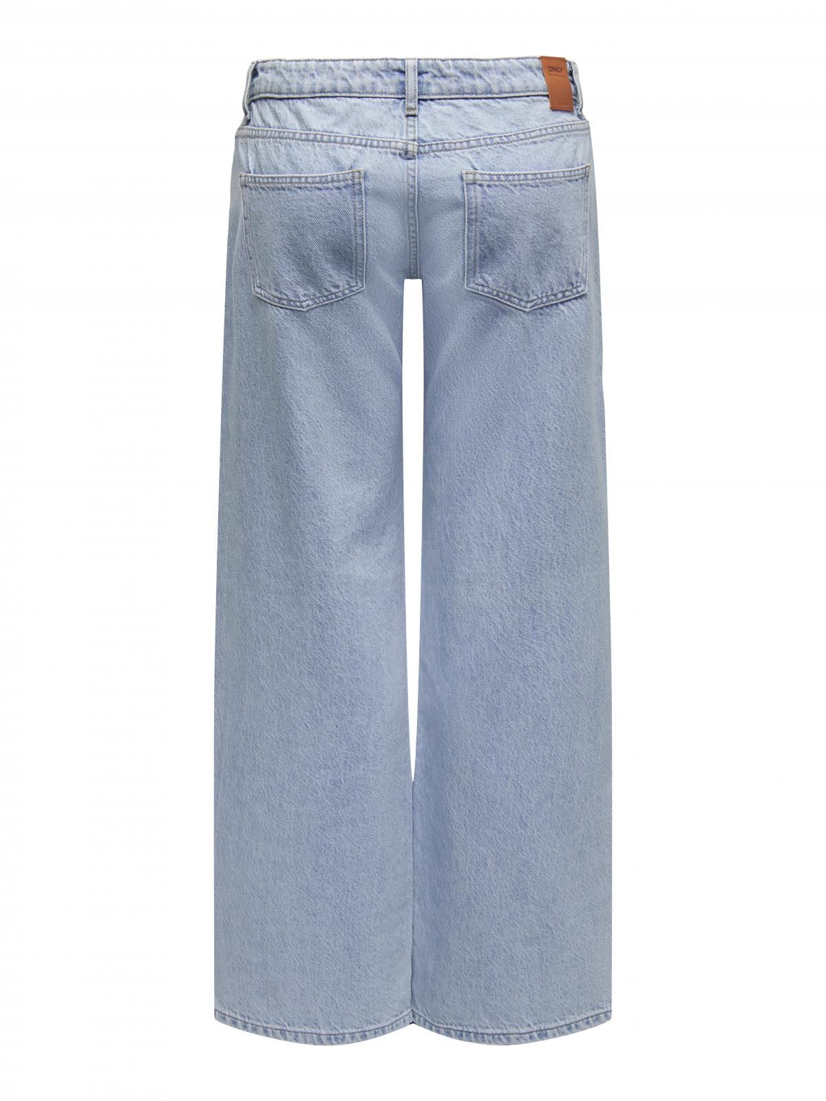 온리 트렌디 로우웨이스트 와이드핏 데님 팬츠 15287525_2116 BLUE / LIGHT BLUE DENIM - 상세 이미지 4