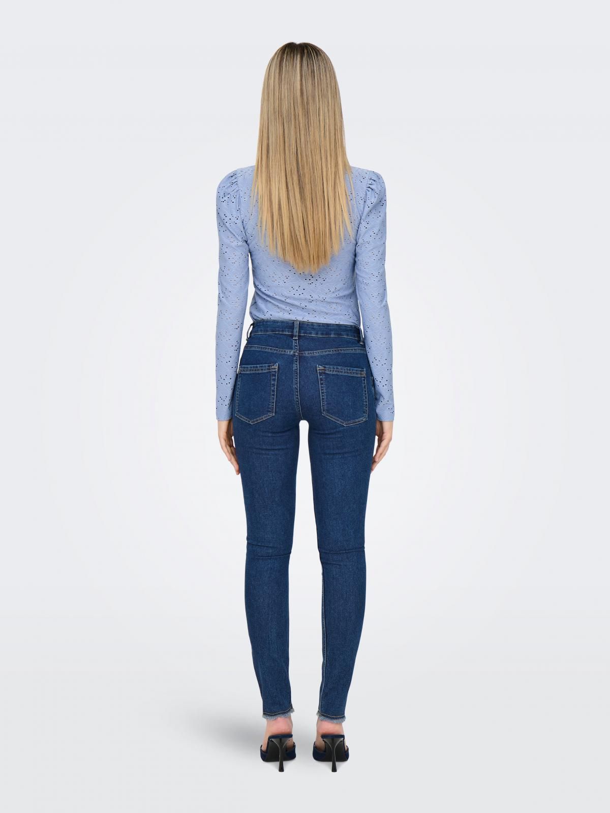 온리 데님 미드웨이스트 스키니핏 청바지 15336726_2114 BLUE / DARK BLUE DENIM - 상세 이미지 2