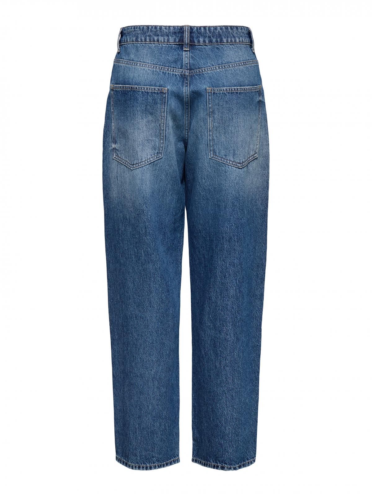 온리 미드웨이스트 배기핏 와이드 청바지 15355038_2115 BLUE / MEDIUM BLUE DENIM - 상세 이미지 4