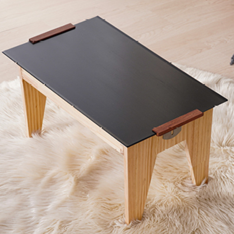 지비노 접이식 이동식 티테이블 블랙월넛