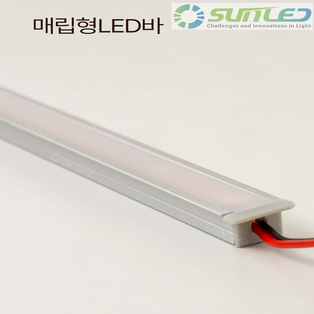 COB LED바 1m 제작바 매립 1208 방열판 12V 24V 불투명 날개형 인테리어