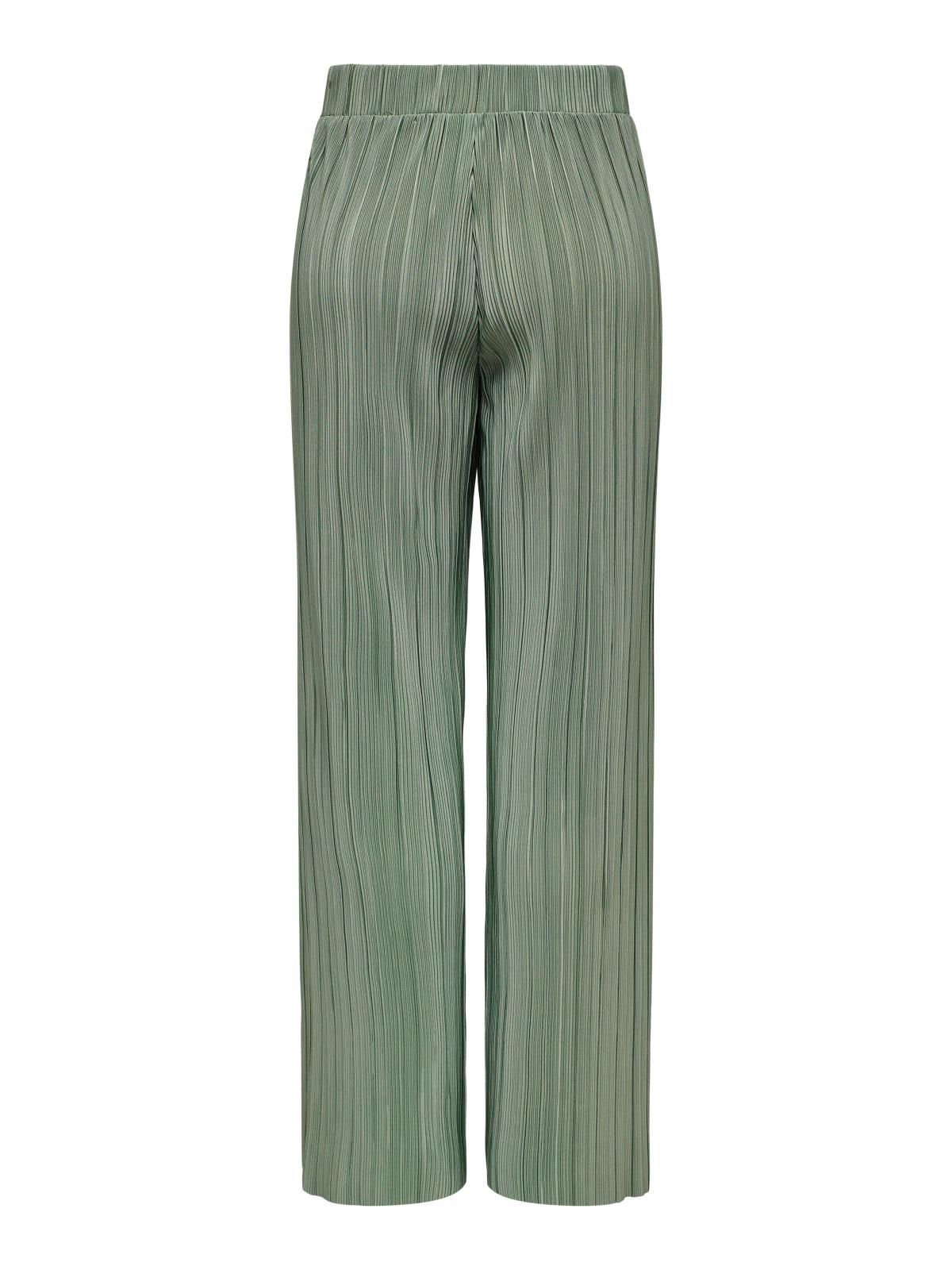 온리 플리츠 레귤러핏 와이드 팬츠 밴딩 15318505_2040 GREEN / AGAVE GREEN - 상세 이미지 4