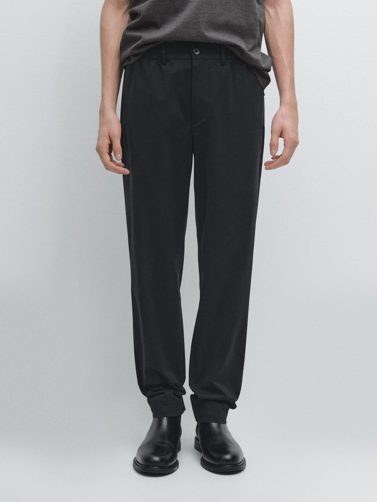 마시모두띠 테크니컬 코튼블렌드 조거핏 팬츠 0124/006 NAVY BLUE - 메인 이미지