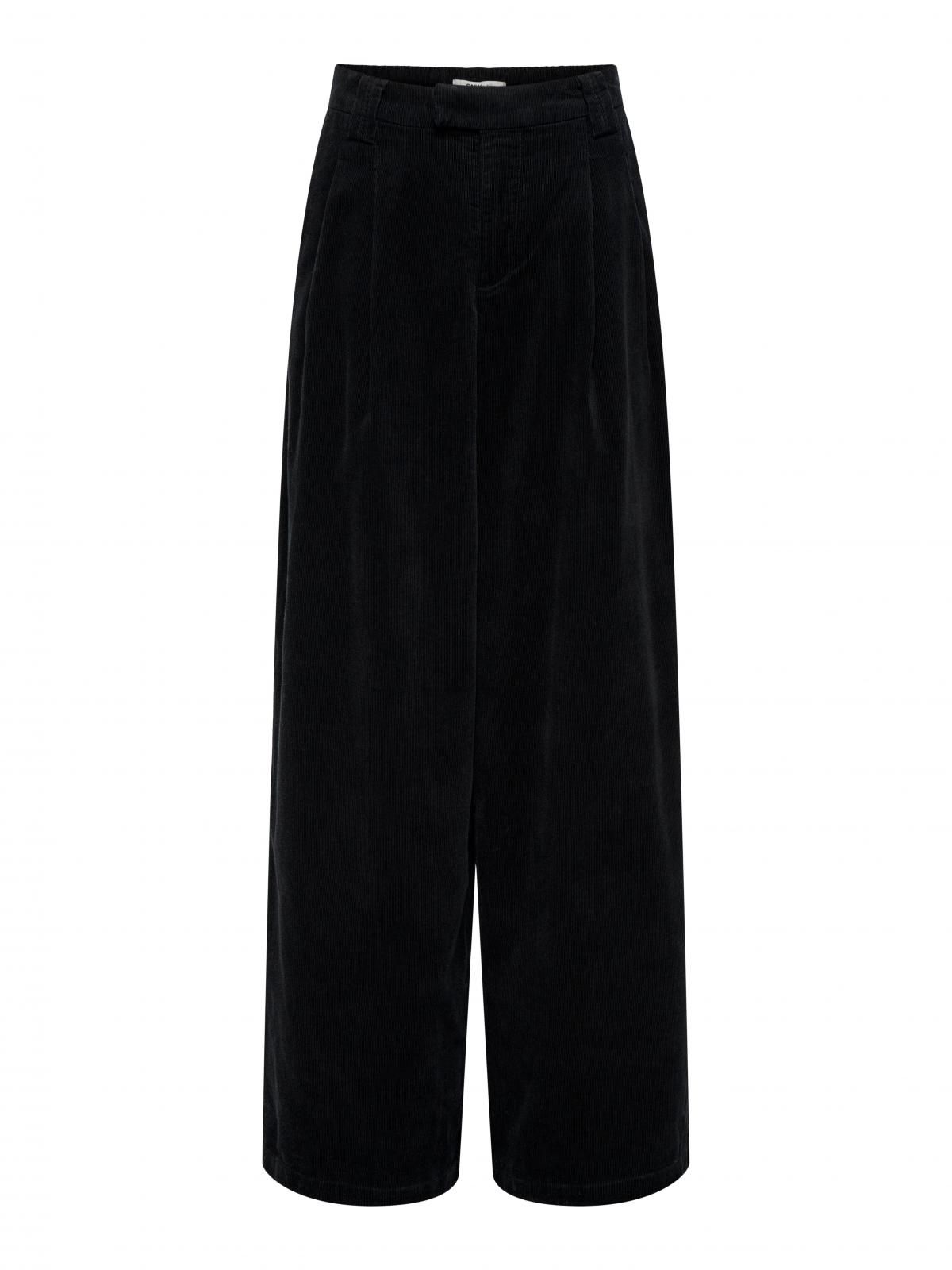 온리 코듀로이 하이웨이스트 와이드 팬츠 블랙 15351309_2161 BLACK / BLACK - 상세 이미지 3
