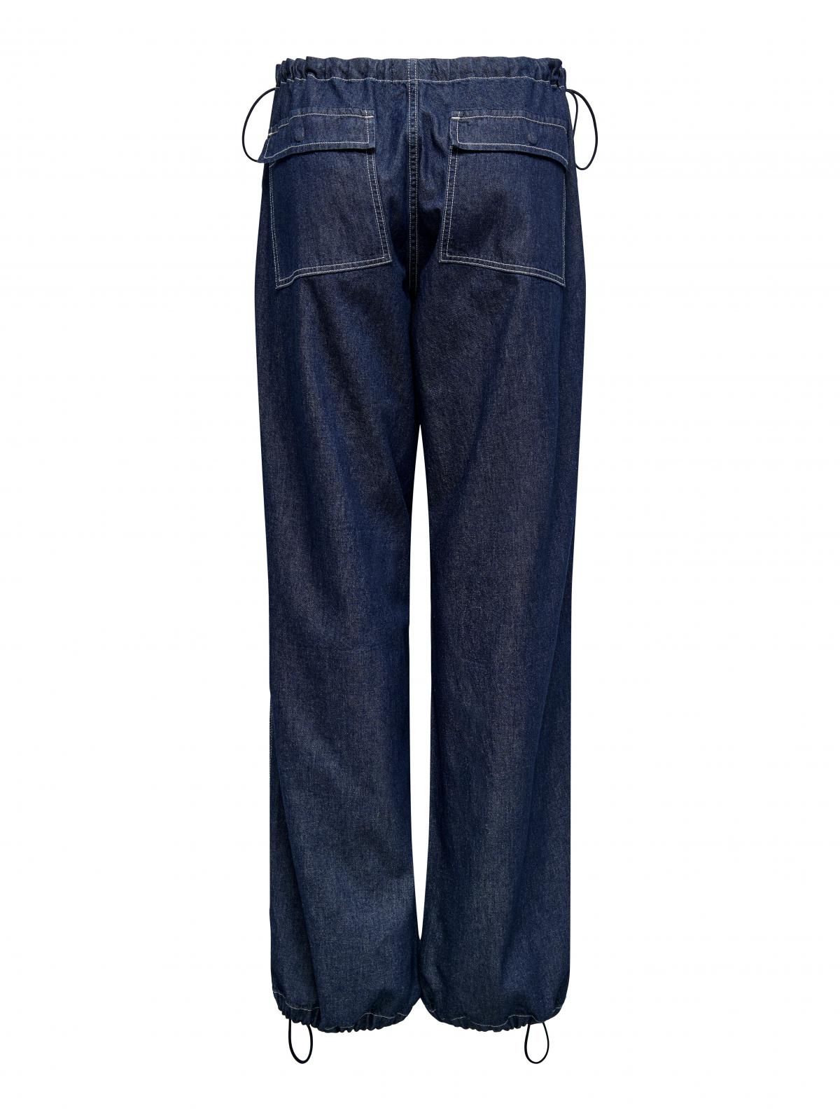 온리 트렌디 루즈핏 배기핏 여성 와이드 청바지 15304285_2114 BLUE / DARK BLUE DENIM - 상세 이미지 4
