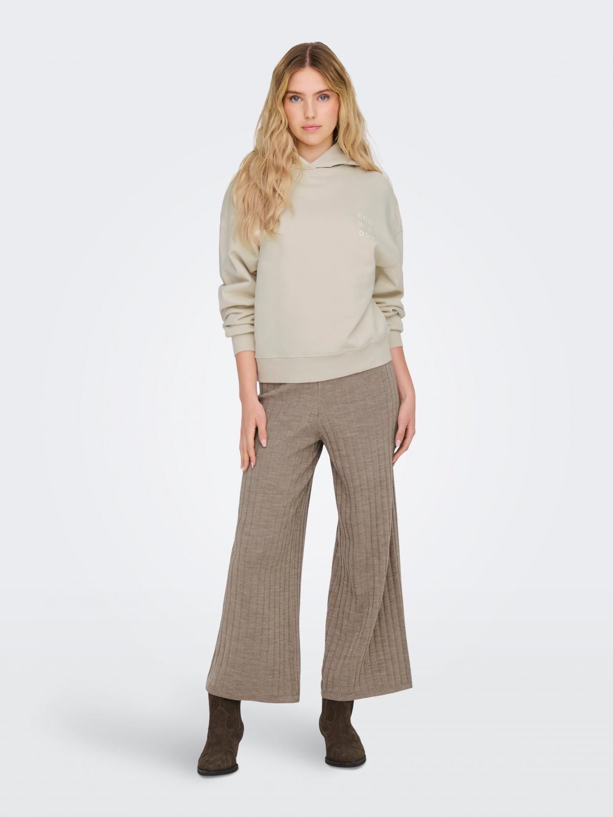온리 니트 와이드핏 루즈핏 팬츠 15242972_221_895983 WHITE / BEIGE - 상세 이미지 5
