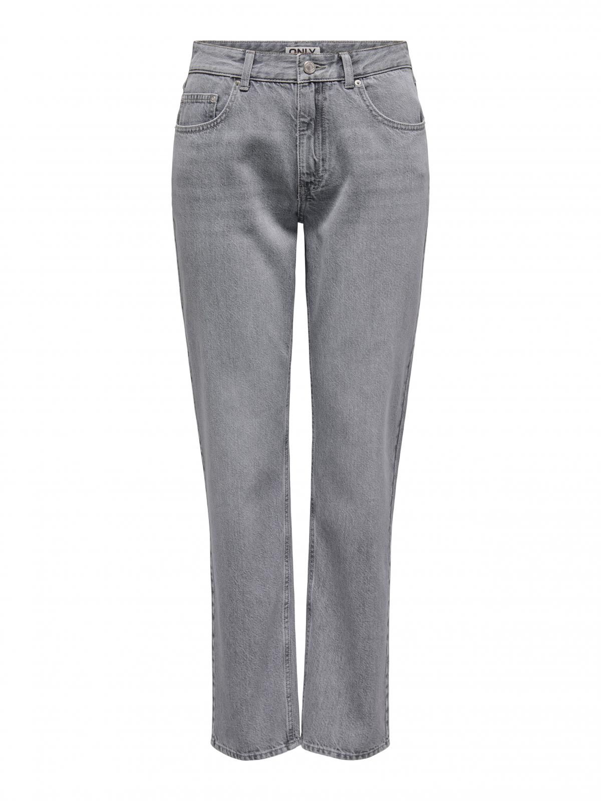 온리 스트레이트핏 테크니컬 맘핏 데님 팬츠 15339974_2105 GREY / MEDIUM GREY DENIM - 상세 이미지 3
