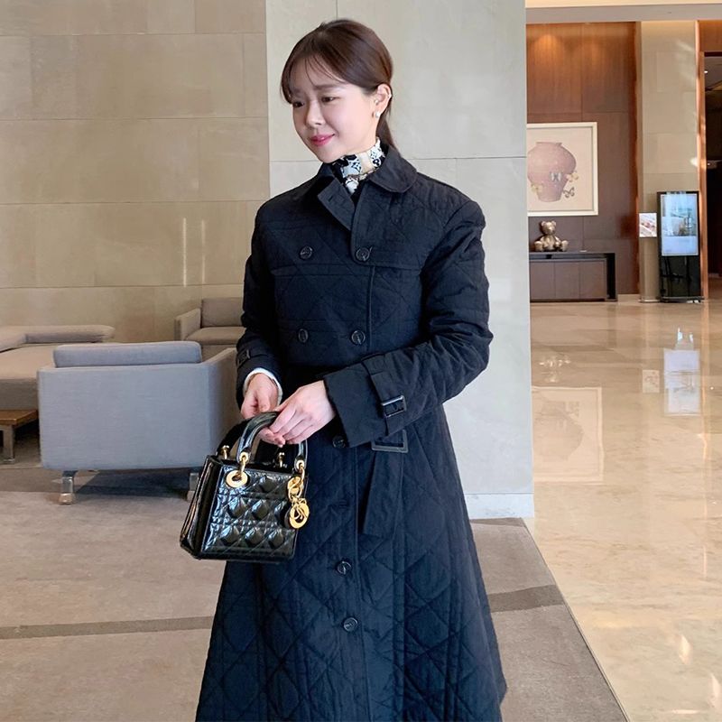 예쁜 패딩원피스 크롭 패딩 크롭자켓 투피스 카키색 코트 한 사이즈 - 상세 이미지 2