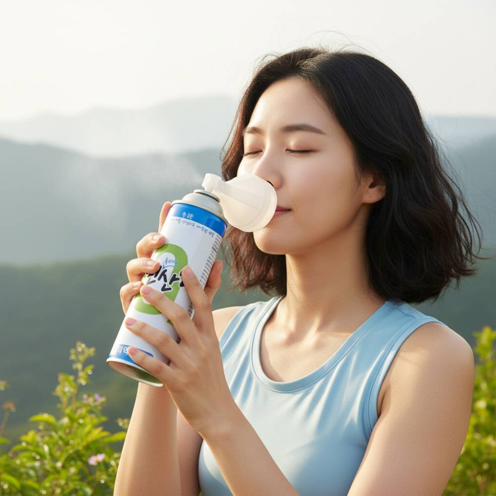 가정용 산소호흡기 휴대용 산소캔 산소통 산소마스크 648ml - 상세 이미지 3