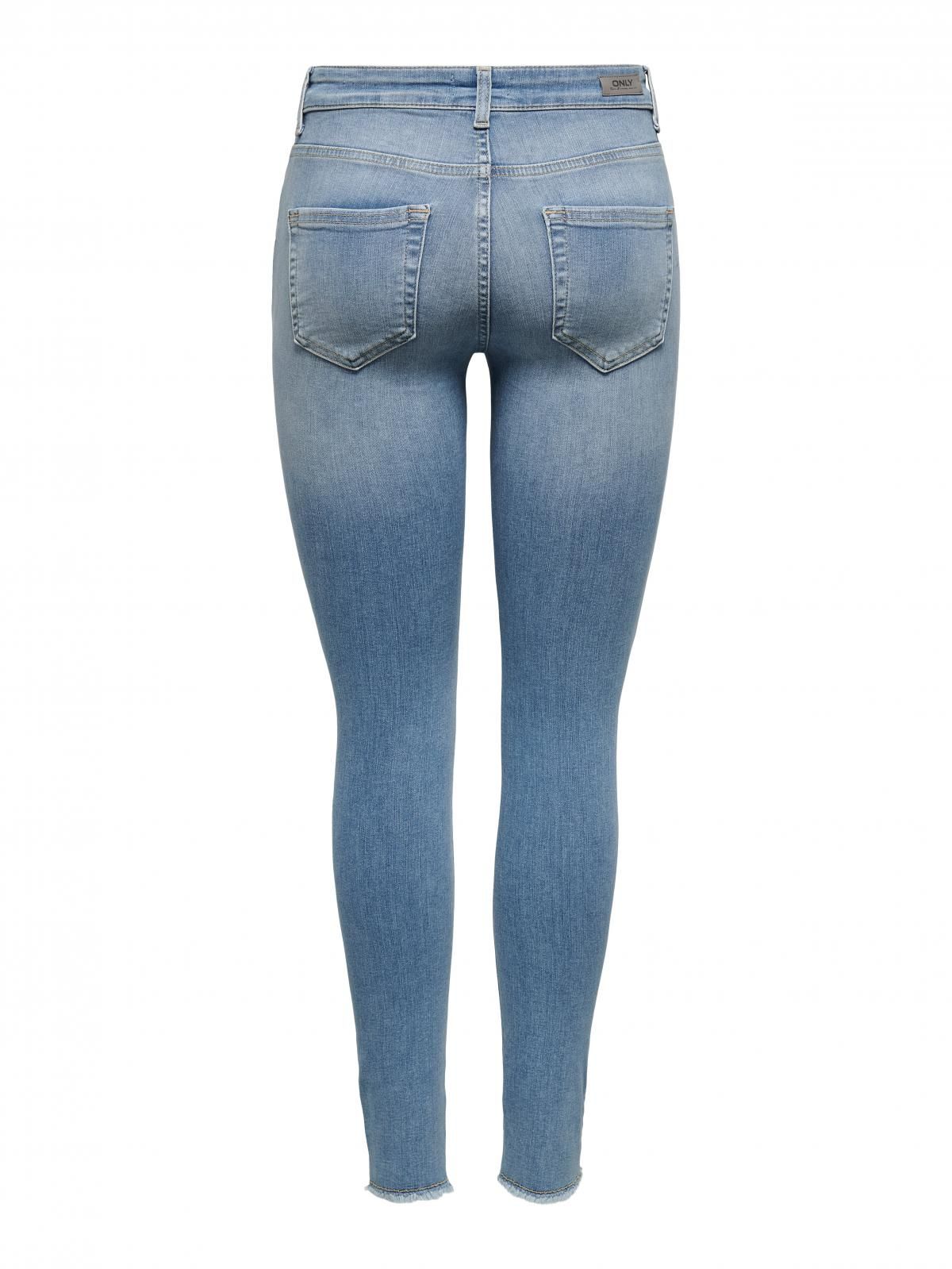온리 미드웨이스트 스키니핏 연청 데님진 15162363_2116 BLUE / LIGHT BLUE DENIM - 상세 이미지 4