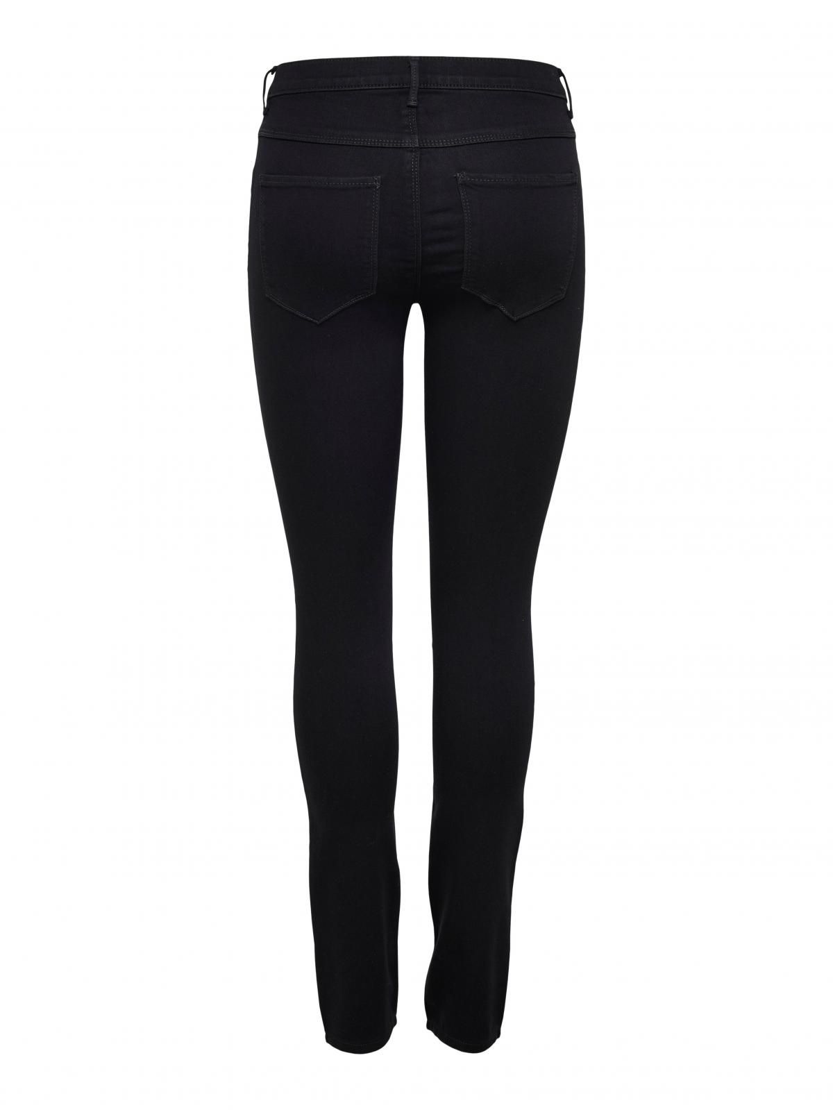 온리 블랙 스키니핏 데님 미드웨이스트 청바지 15129693_2103 BLACK / BLACK DENIM - 상세 이미지 4