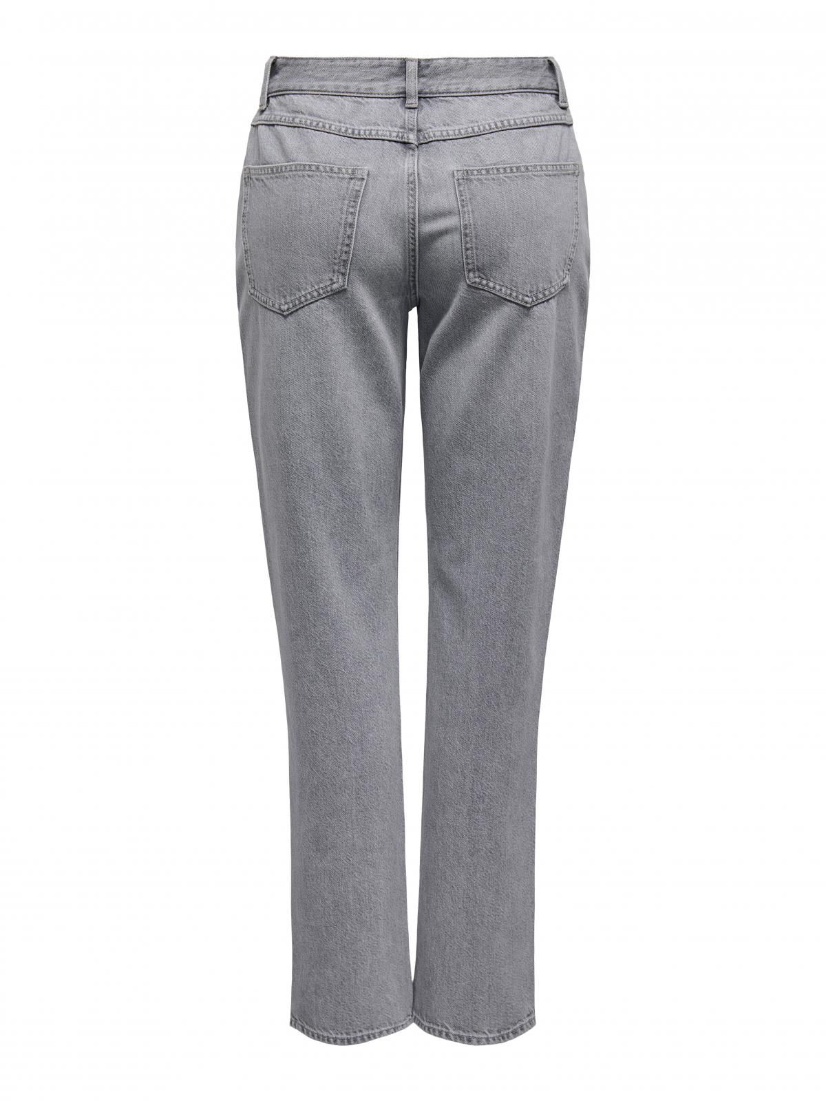 온리 스트레이트핏 테크니컬 맘핏 데님 팬츠 15339974_2105 GREY / MEDIUM GREY DENIM - 상세 이미지 4