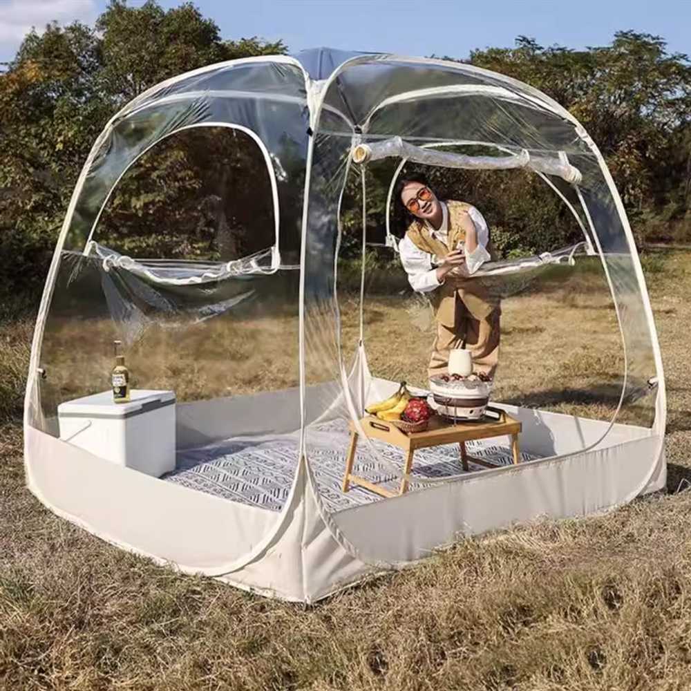 투명 쉘터 텐트 이글루 호박 방수 대형 야외 캠핑용품 골드 1.8x1.8x1.65m - 상세 이미지 2