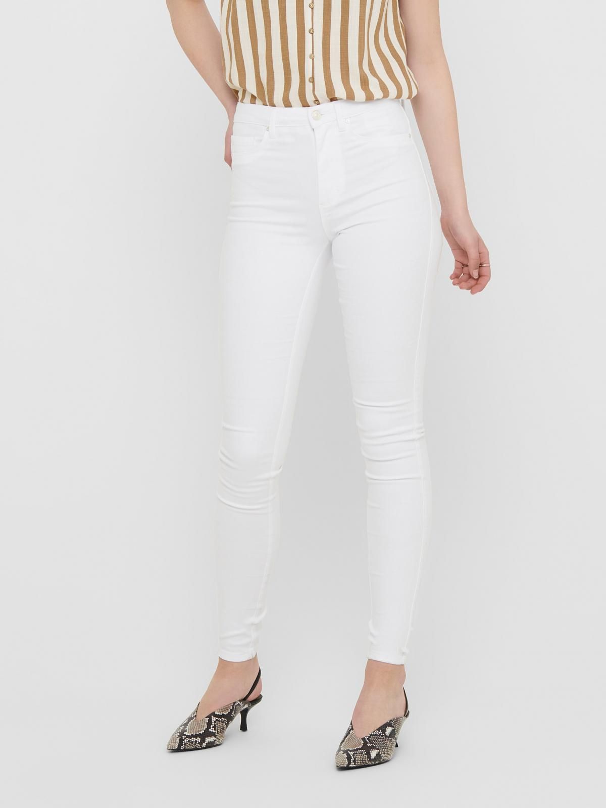온리 화이트 하이웨이스트 스키니핏 데님 팬츠 15174842_2206 WHITE / WHITE - 상품 이미지