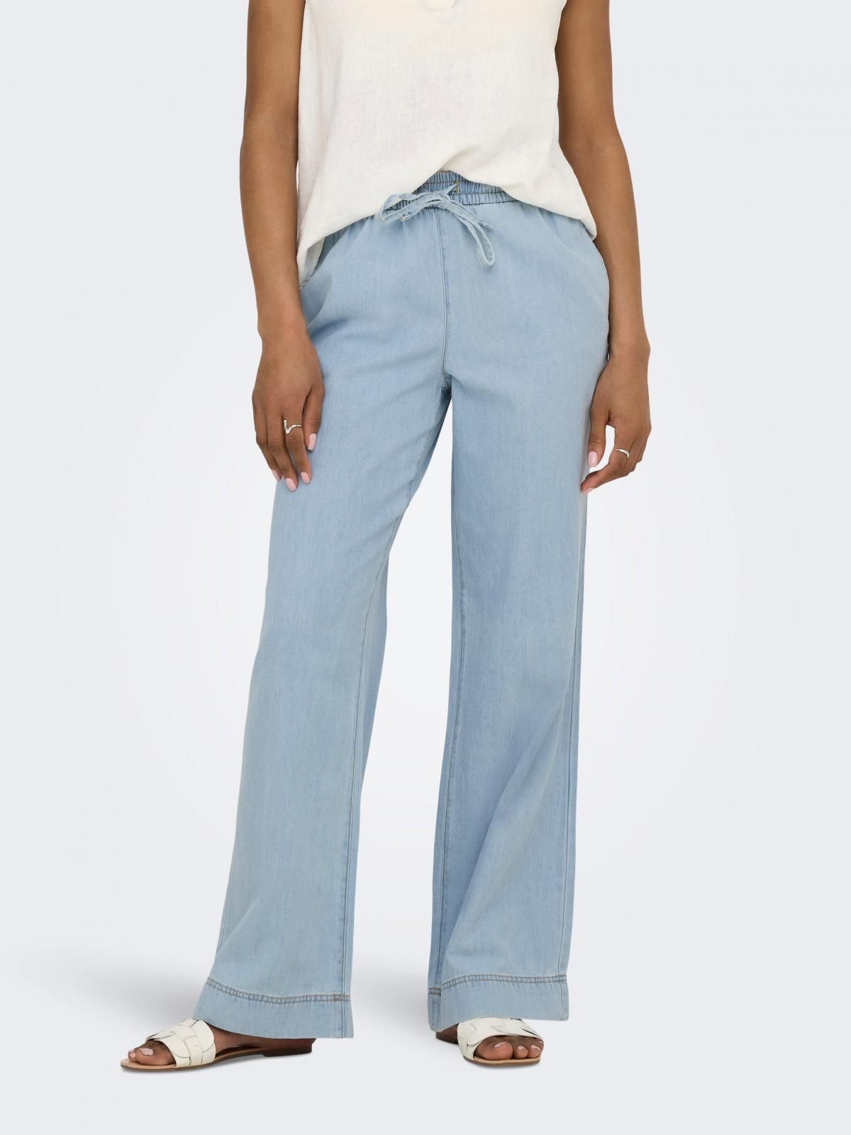 제이디와이 트렌디 루즈핏 데님 와이드 청바지 15353707_2116 BLUE / LIGHT BLUE DENIM - 상품 이미지