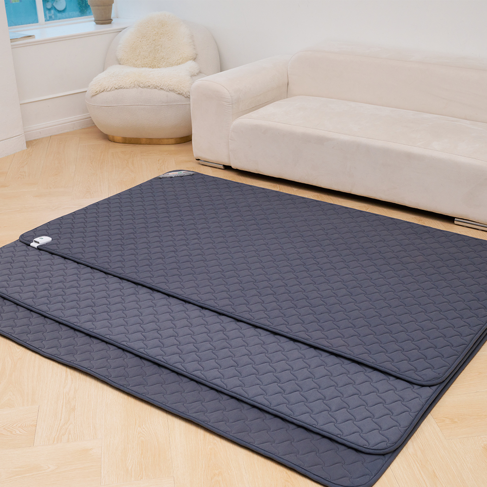 한일의료기 탄소매트 전기매트 온열매트 전자파없는 침대 전기장판 1인용 싱글 플라밍 차콜