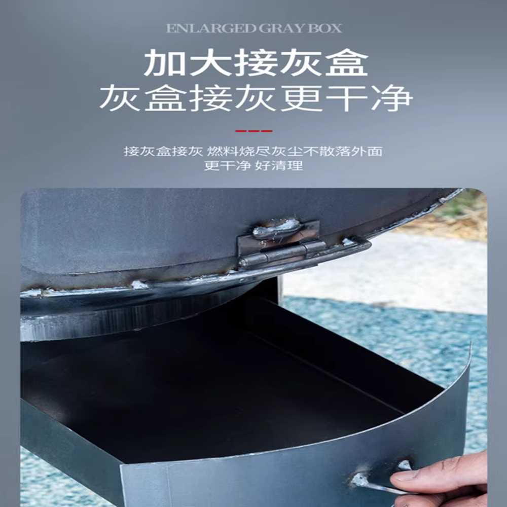 옛날 화로 캠핑 석쇠 낭만 주철 꼬치 냄비 시골 삼발 48cm - 상세 이미지 4
