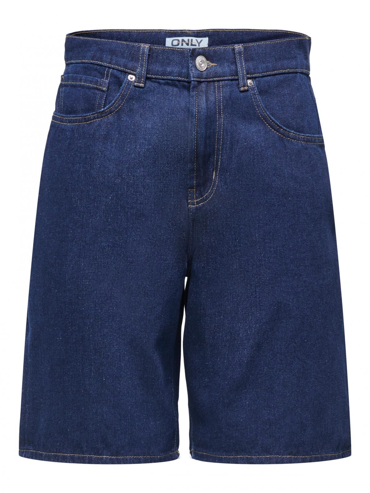 온리 하이웨이스트 데님 와이드핏 반바지 15357915_2114_1220194 BLUE / DARK BLUE DENIM - 상세 이미지 3