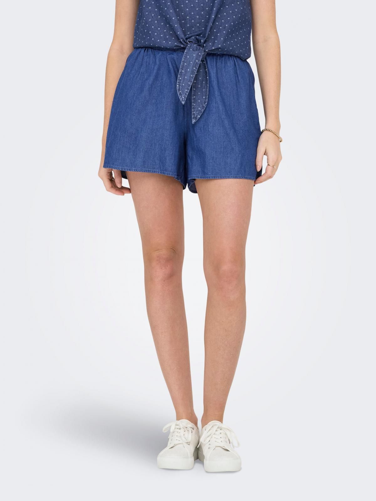 온리 라이트웨이트 데님 레귤러핏 쇼츠 15343206_2115 BLUE / MEDIUM BLUE DENIM - 상품 이미지