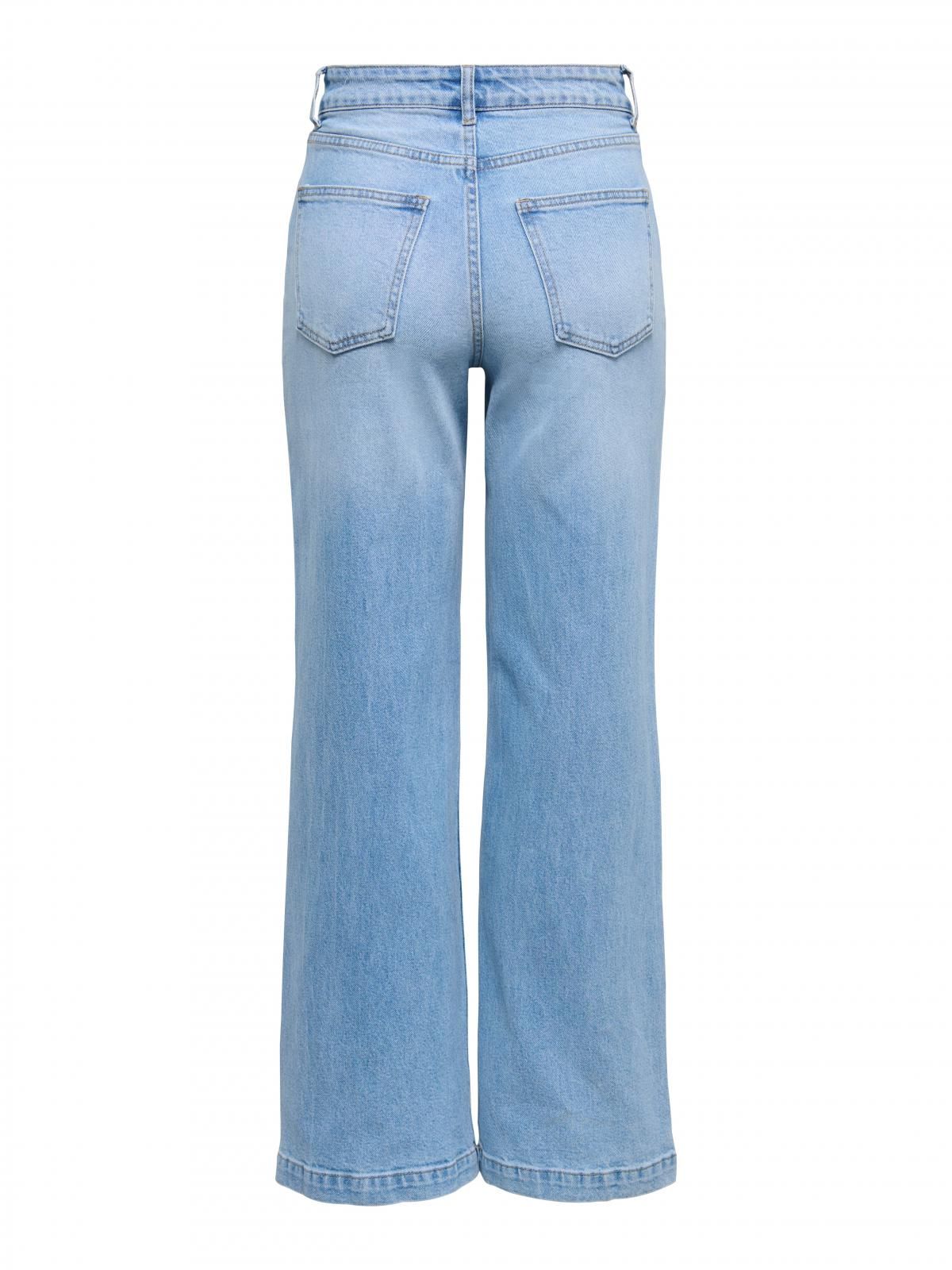 온리 하이웨이스트 데님 와이드핏 진 15363233_2116 BLUE / LIGHT BLUE DENIM - 상세 이미지 4
