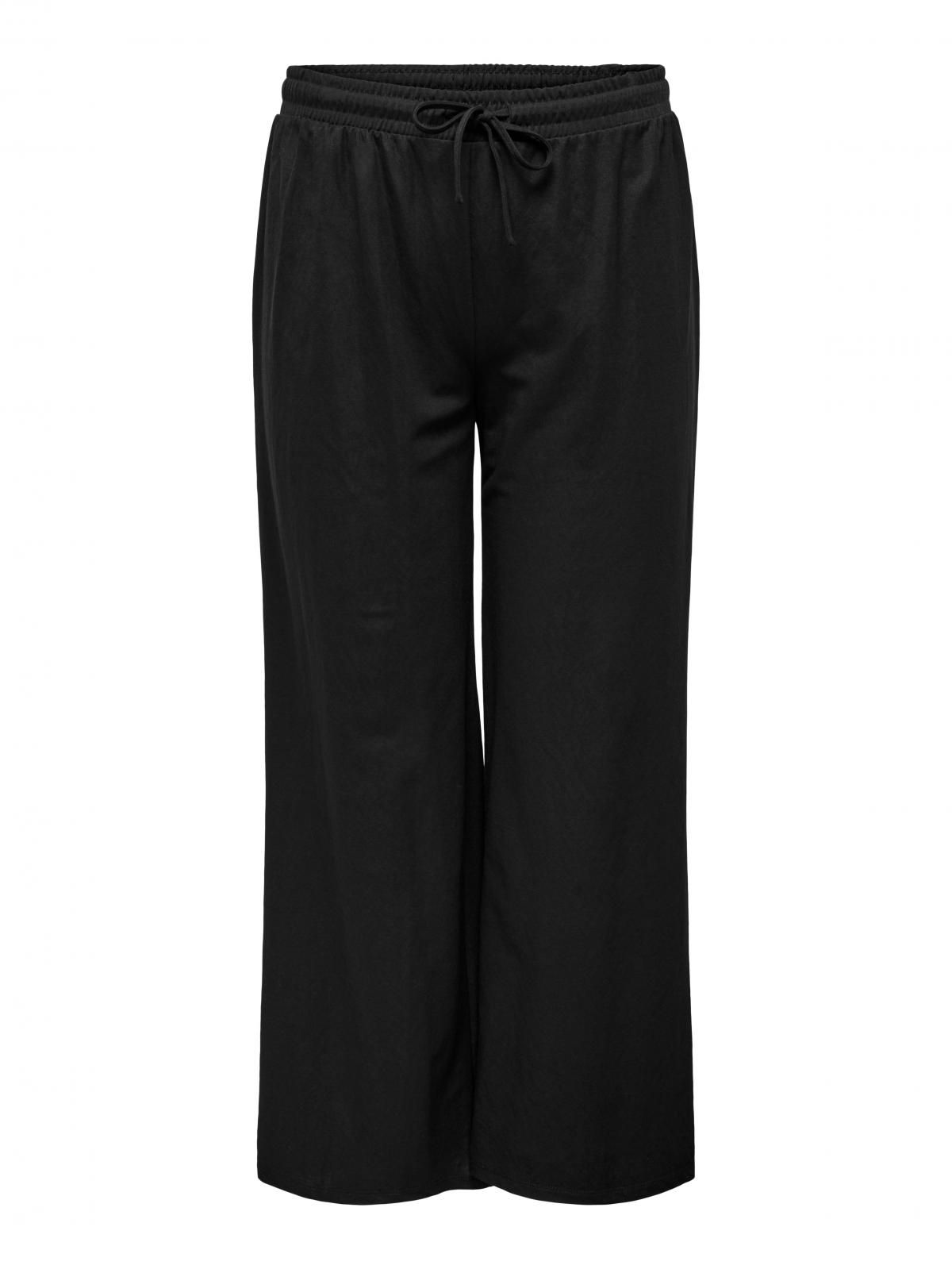 온리 와이드핏 밴딩 레귤러핏 슬랙스 팬츠 15325128_2161 BLACK / BLACK - 상세 이미지 3