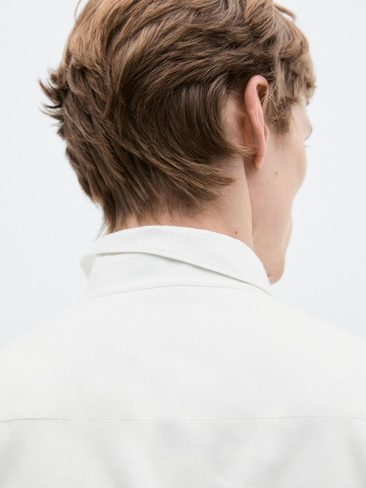 마시모두띠 옥스포드 레귤러핏 코튼블렌드 긴팔셔츠 0179/880 WHITE - 상세 이미지 5