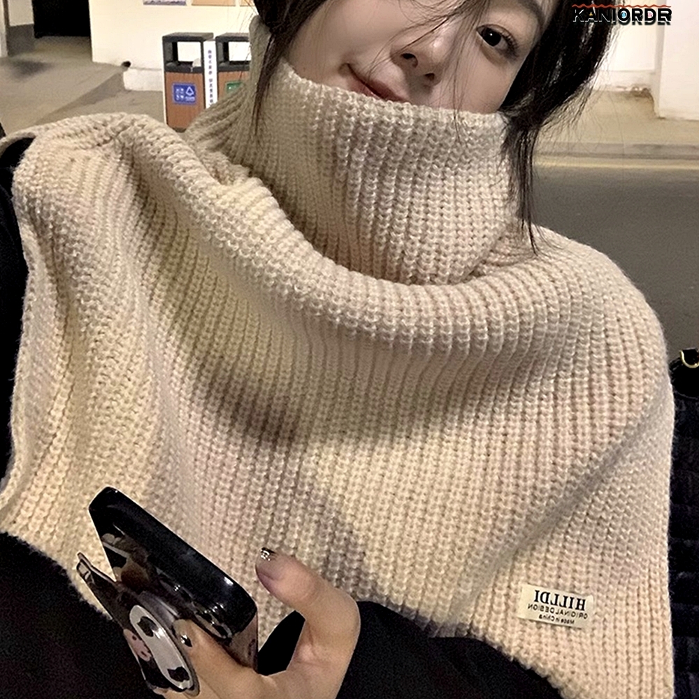 터틀넥워머 목만있는 페이크폴라 겨울 어깨 보온 니트 머플러 7종 - 상품 이미지