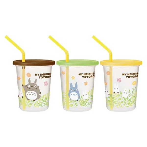 토토로 플랜츠 스트로우 물컵 3p세트 320ml - 상품 이미지