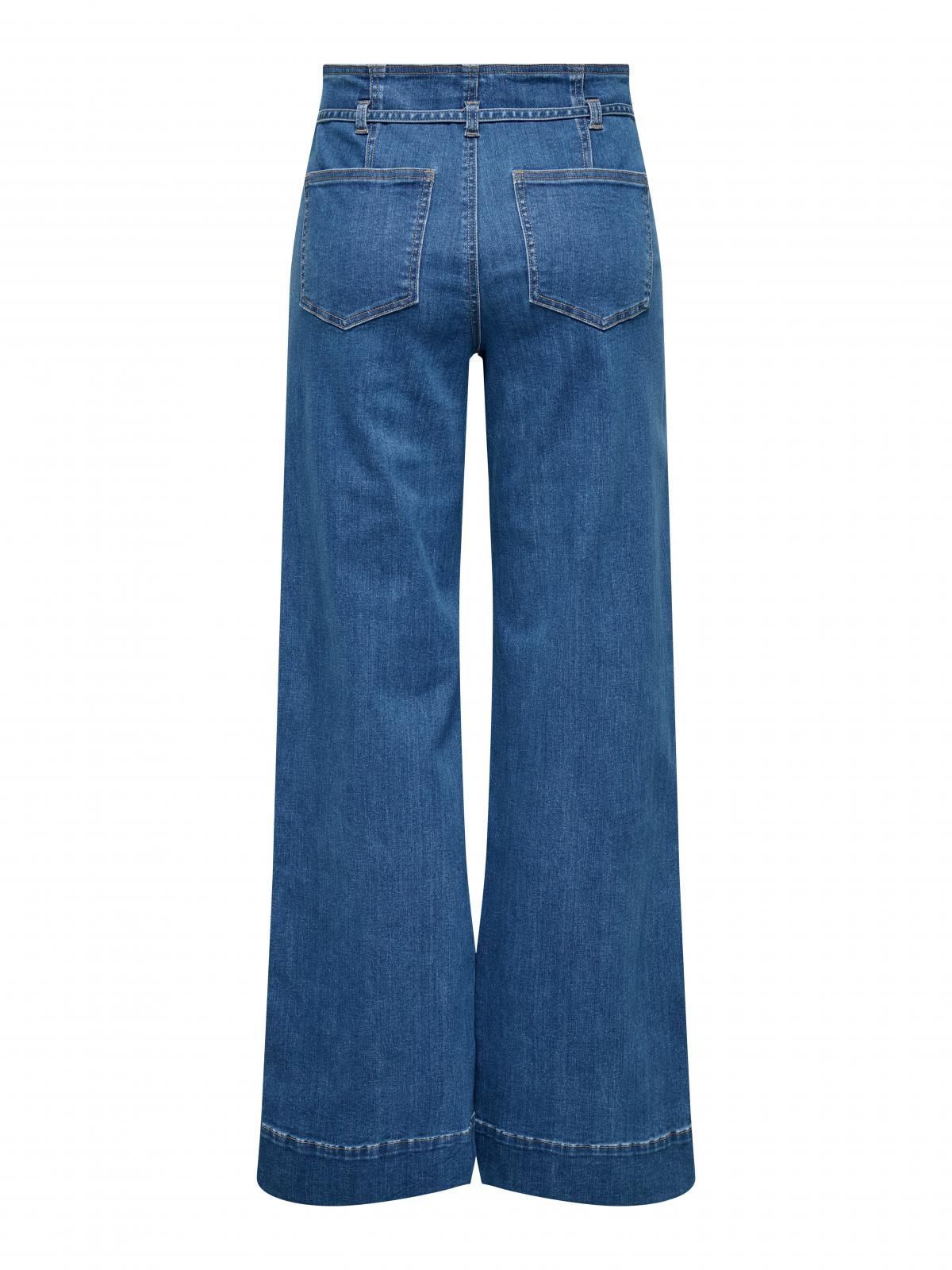온리 하이웨이스트 데님 와이드핏 진 15357961_2115 BLUE / MEDIUM BLUE DENIM - 상세 이미지 4