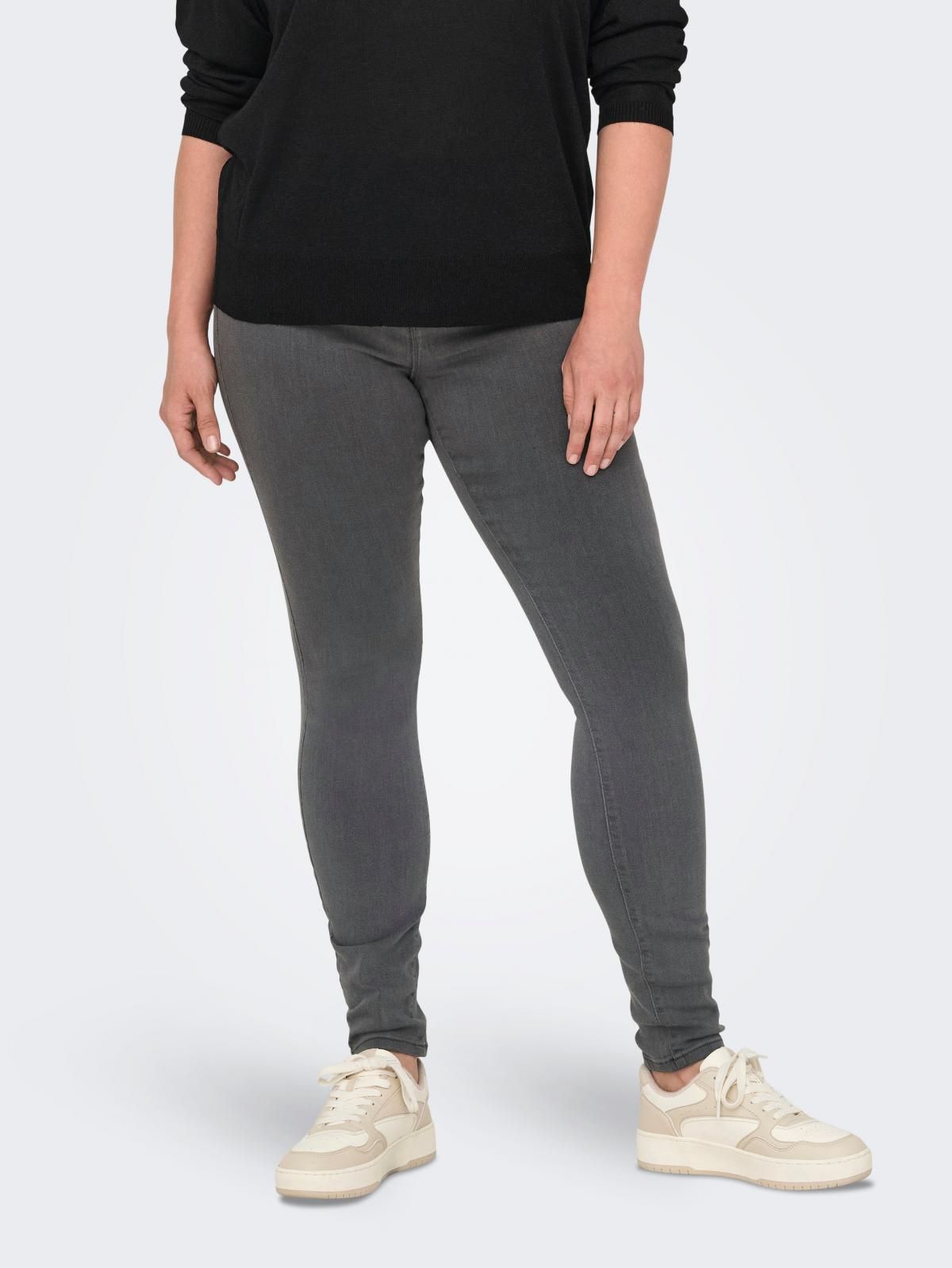 온리 하이웨이스트 스키니핏 데님 팬츠 15300144_2105 GREY / MEDIUM GREY DENIM - 상품 이미지