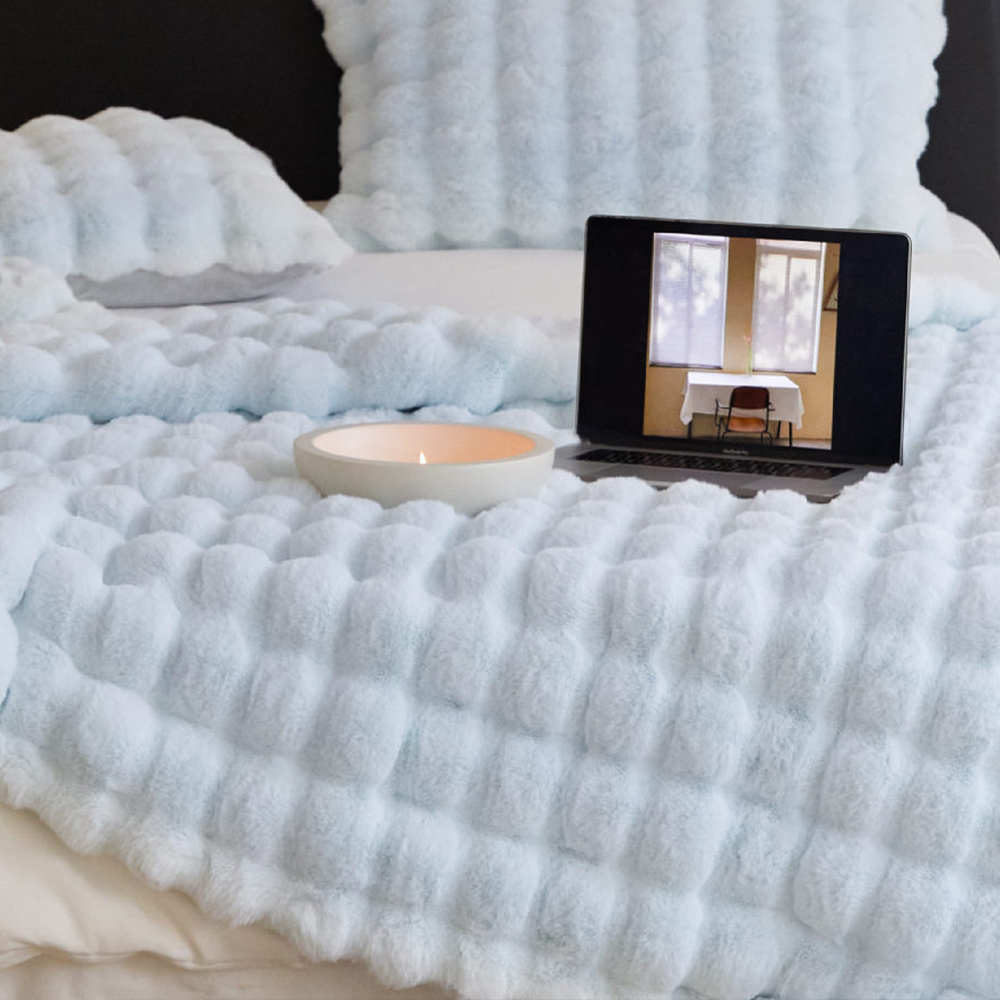 몽루아 이중보온 두꺼운 담요 겨울 소파 이불 블랭킷 극세사 담요 중형