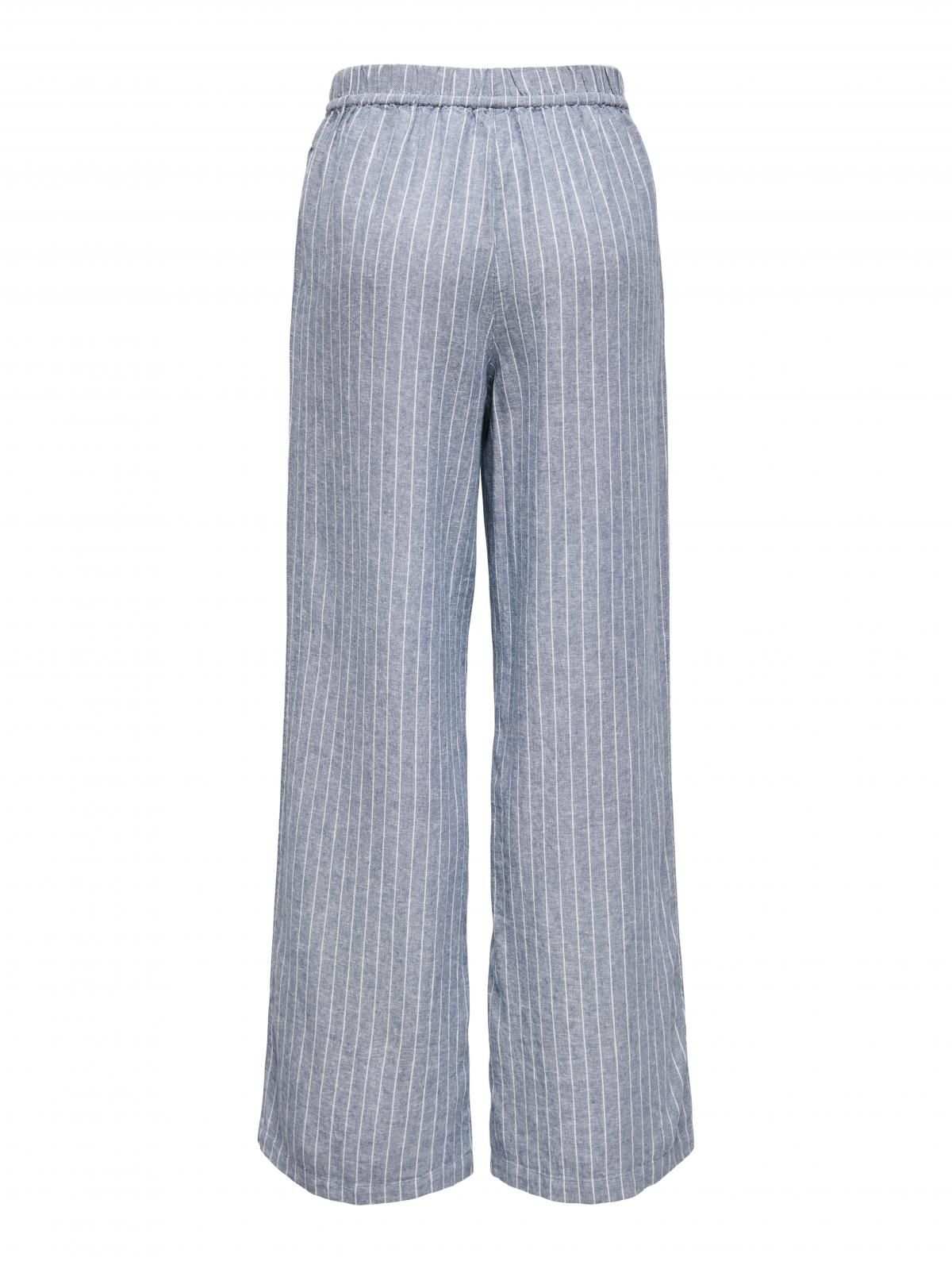 온리 스트라이프 와이드 루즈핏 팬츠 15362562_2081_1242417 BLUE / VINTAGE INDIGO - 상세 이미지 4